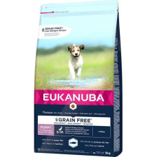 Eukanuba Sausa barība kucēniem - Eukanuba Puppy & Junior, Small & Medium, GRAIN FREE OCEAN FISH, 3 kg