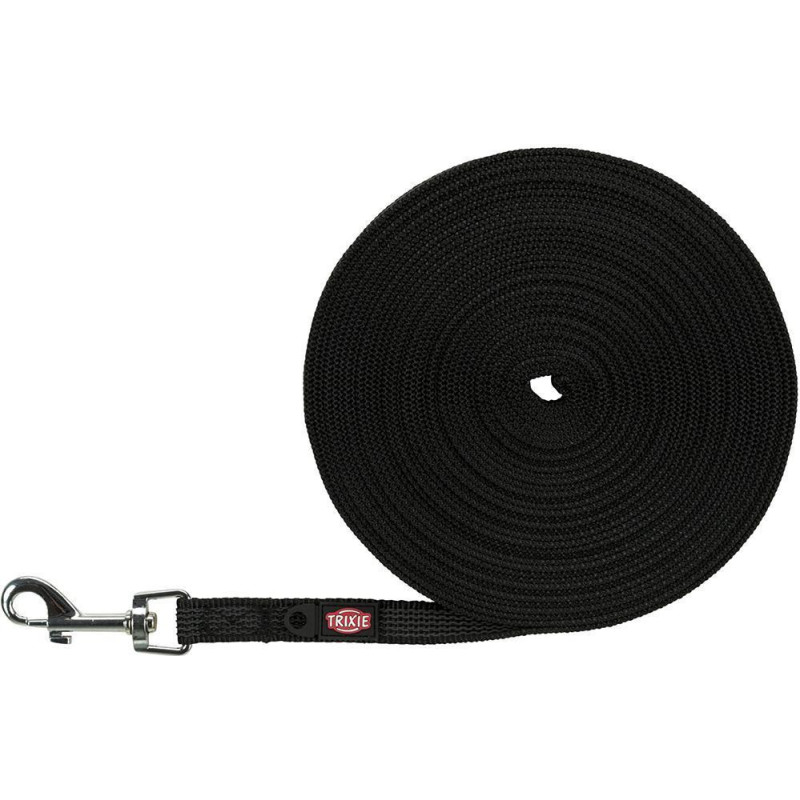 Trixie Pavada suņiem - Trixie Tracking leash, rubberised, S–M: 10 m|15 mm, black