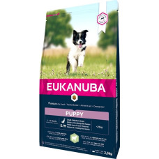 Eukanuba Sausa barība kucēniem - Eukanuba Puppy & Junior, Small & Medium, Lamb & Rice, 2.5 kg
