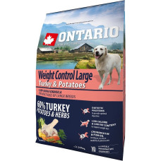 Ontario Sausa barība suņiem - Ontario Dog Large Weight Control Turkey & Potatoes, 2.25kg