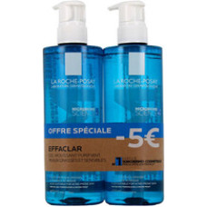 La Roche-Posay Effaclar Purifying Foaming Gel Duo Set - Set of soap-free cleansing foaming gels.