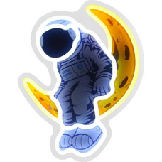 Beline Neon Beline Light Astronaut on the Moon
