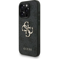 Guess PU 4G Metal Logo Strap Case for iPhone 15 Pro Black
