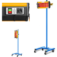 MSW Infrasarkanais krāsu žāvētājs krāsu žāvēšanai uz statīva 1100W IR-DRYER1000