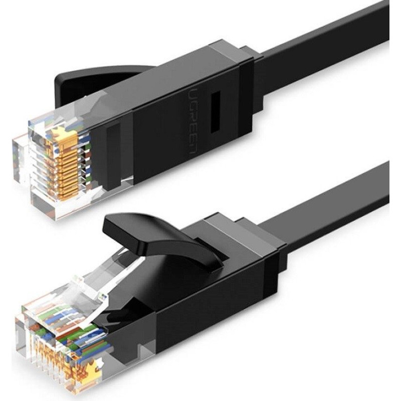 Ugreen Flat LAN Vads | 6 cat  UTP | RJ45 | 3m | Melns