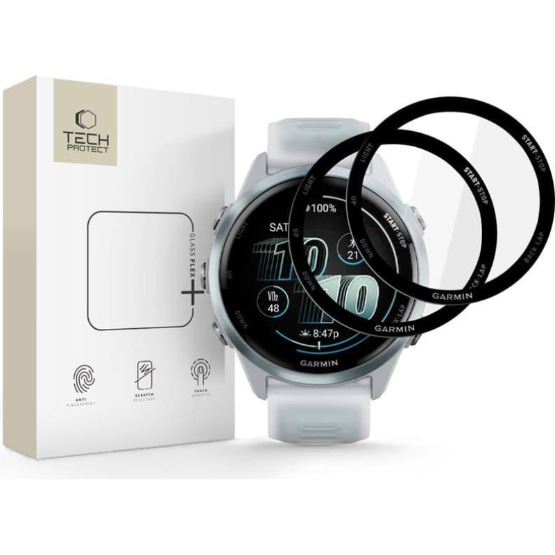 SZKŁO HYBRYDOWE TECH-PROTECT GLASS FLEX+ 2-PACK GARMIN FORERUNNER 570 (42 MM) BLACK