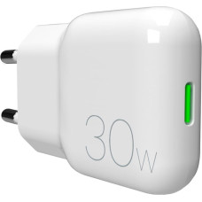 Puro USB-C GaN 30W sienas lādētājs - balts