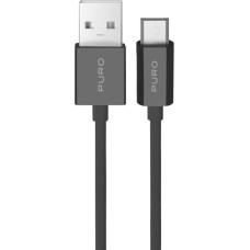 Puro Kabelis USB-A - microUSB TPE 12W 1m - melns