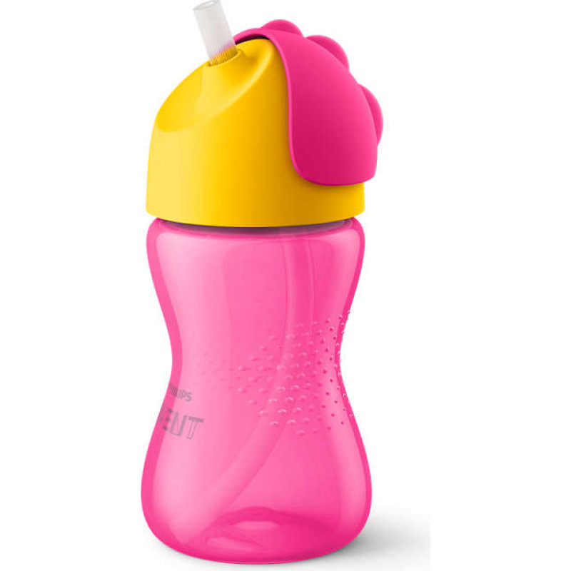 Philips AVENT Krūzīte ar elastīgu salmiņu  300 ml  12M+  rozā SCF798|02