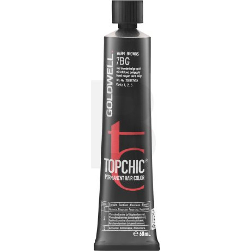 Goldwell Topchic matu krāsa profesionāla permanentā matu krāsa 7BG 60 ml