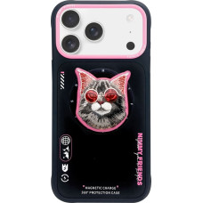 Nimmy Case Nimmy Glasses Cool Cat MagSafe for  iPhone 17 black and pink