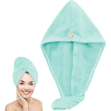 Retoo Turbana mikrošķiedras matu žāvēšanas dvielis, absorbējošs - piparmētru