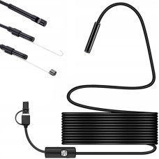 Retoo Endoskopa pārbaudes kamera, 3 uzgaļi, IP67, 6 LED