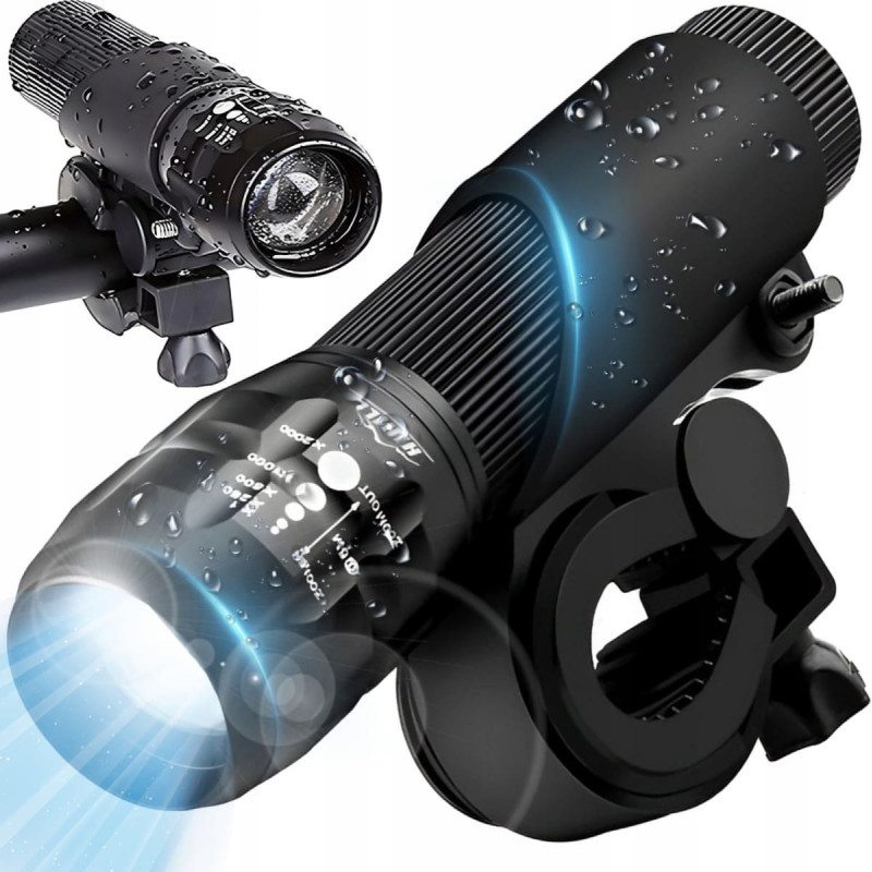 Retoo Ar akumulatoru darbināms priek&scaron;ējais LED velosipēda lukturis līdz 100 m