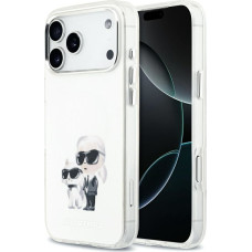 Karl Lagerfeld IML Aquarelle Karl & Choupette & Logo MagSafe Case for iPhone 17 Pro Max White
