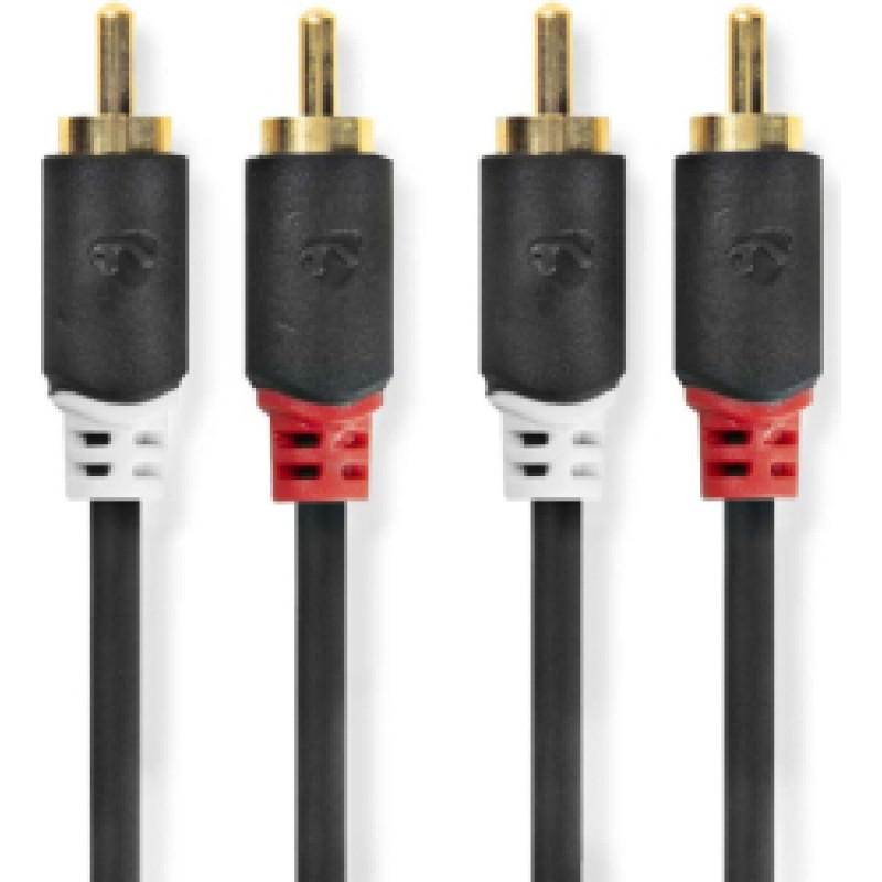 Kabelis Nedis 2x RCA - 2x RCA 0.5m