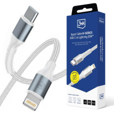 3Mk Protection 3mk Hyper Cable N-SERIES USB-C | Lightning 1m 9V|2A 20W | white