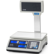 CAS Komerciālie aprēķinu svari ar atļautu lietošanu tirdzniecībai, strēli līdz 15 kg, 290x209 mm