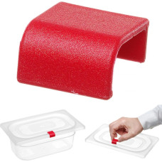 Hendi HACCP pārtikas konteineru saspraudes 12 gab. - sarkanas