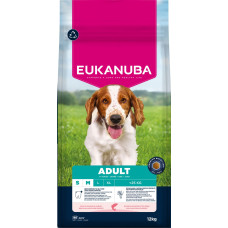 Eukanuba Sausa barība suņiem - Eukanuba Adult Small and Medium, Salmon and Barley 12 kg