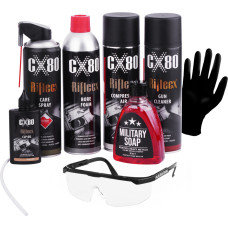 Riflecx - Pistoles tīrīšanas līdzekļu komplekts - 8 preces - 90982