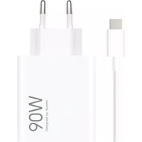 Xiaomi HyperCharge Combo USB-A 6.1A 90W sienas lādētājs ar USB-C kabeli - balts