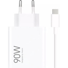 Xiaomi HyperCharge Combo USB-A 6.1A 90W sienas lādētājs ar USB-C kabeli - balts