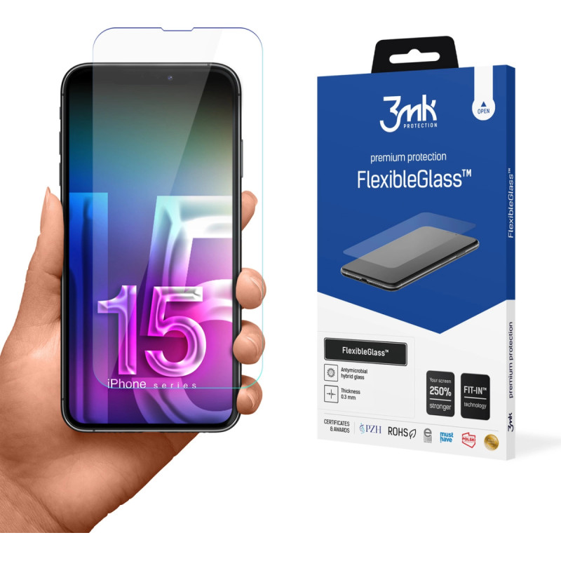3Mk Protection Hybrid glass 3mk FlexibleGlass v2.0 for Apple iPhone 15 Pro