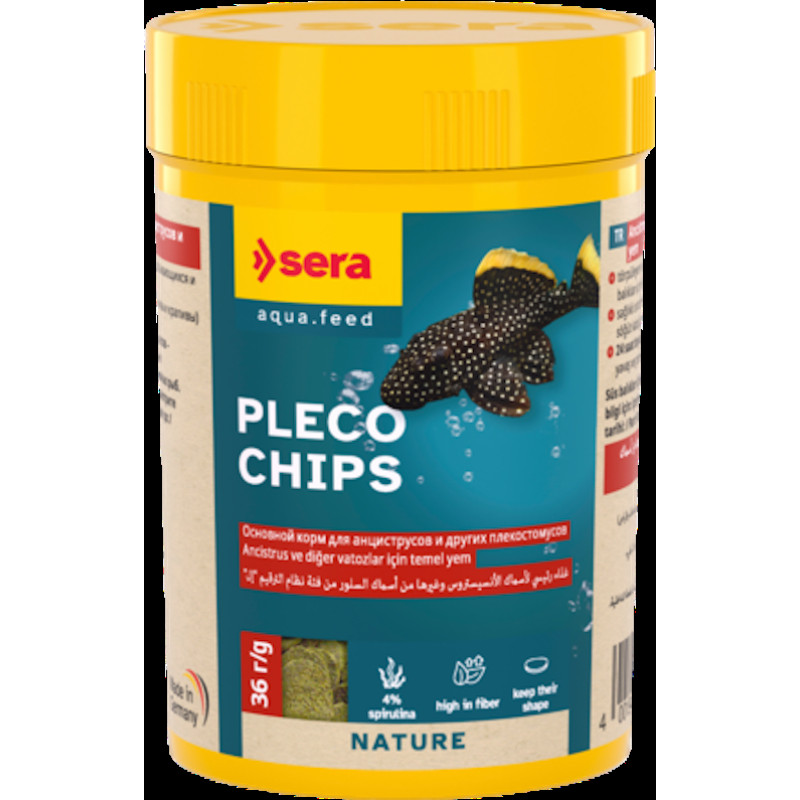 Sera Barība plānu čipsu veidā samiem - Sera Pleco Chips 100 ml (36g)