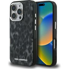 Case Karl Lagerfeld IML Leopard Pattern  MagSafe for iPhone 16 Pro Max black