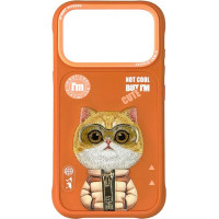 Nimmy Etui Nimmy Cool&Cute 2.0 Cat do iPhone    17 Pro Max pomarańczowy