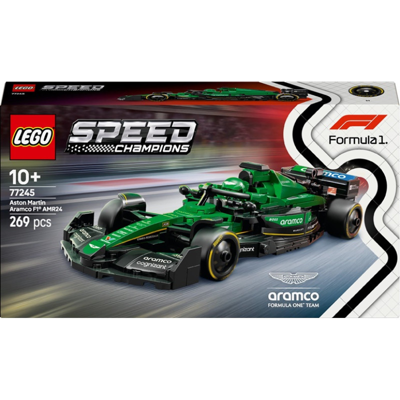 Lego 77245 Speed Champions Aston Martin Aramco F1 AMR24 Racing Car, Co