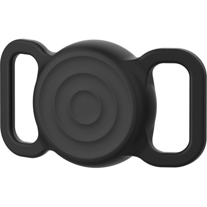 Hurtel AirTag lokatora maciņ&scaron; suņu vai kaķu kakla siksnai, silikons, ūdensizturīgs - melns