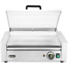 Hendi Hotdogu rullī&scaron;u sildītājs ar vāku, 7 ruļļi, 45 cm, 620 W