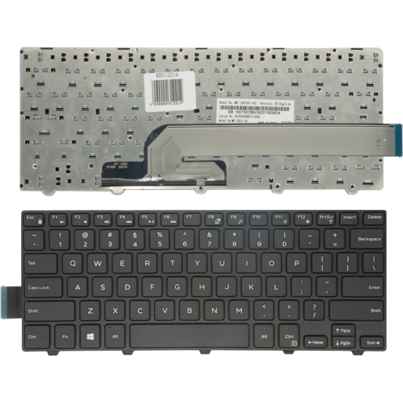 Dell Klaviatūra DELL Inspiron 14: 3000, 3441, 3442, 3446, 3447, 3449, 3451, 3458