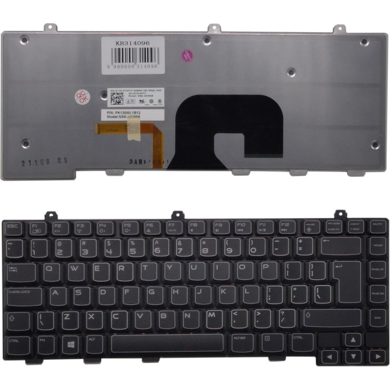 Dell Alienware tastatūra: M14X UI, ASV