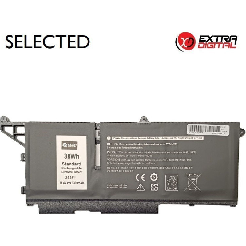 Extradigital Klēpjdatora akumulators DELL 293F1, 3300mAh, Extra Digital Selected