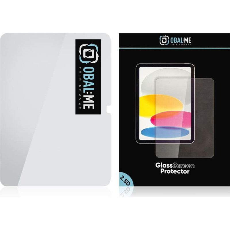 Obal:me 2.5D Glass Screen Protector for iPad 10.9 2022|11 2025 Clear