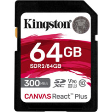 Atmiņas karte Kingston Canvas React Plus SDXC 64GB