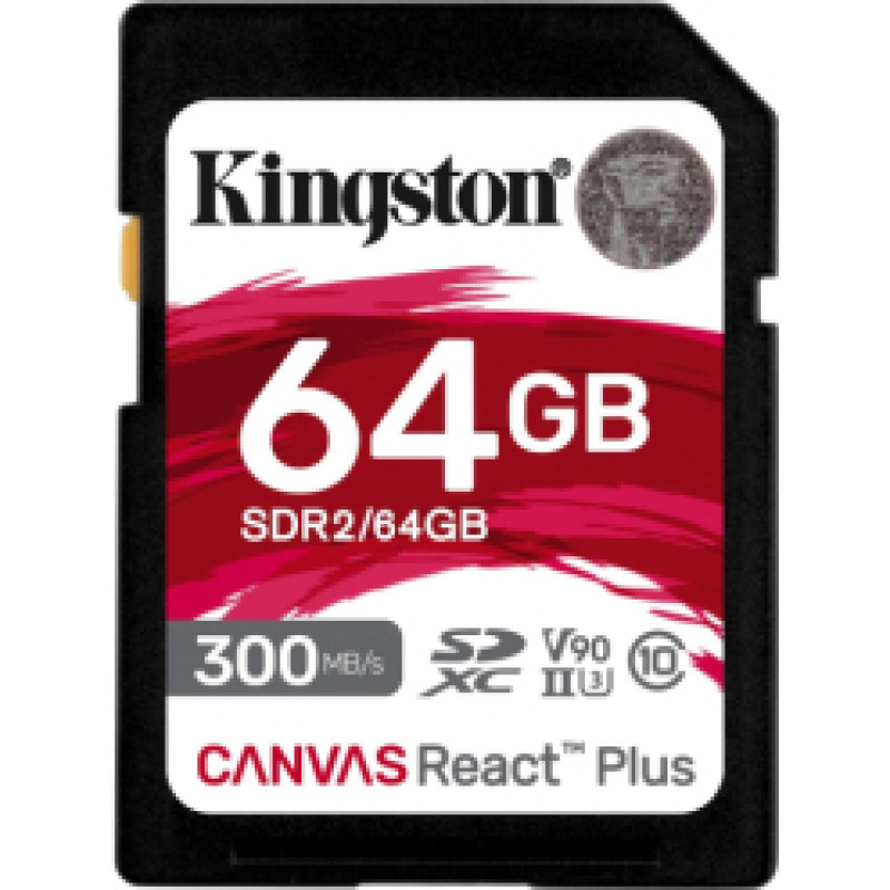 Atmiņas karte Kingston Canvas React Plus SDXC 64GB