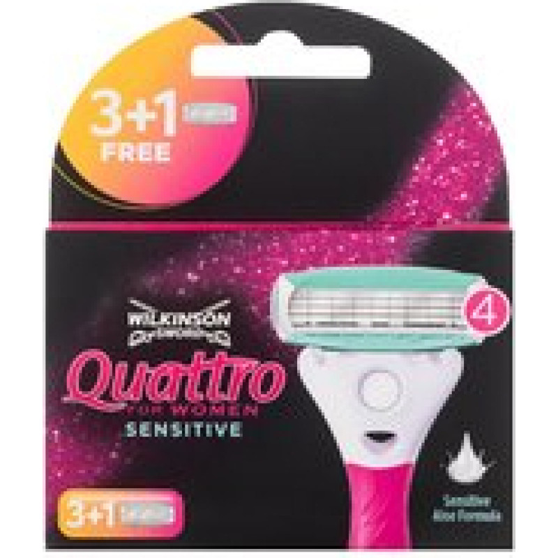 Wilkinson Sword Quattro For Women Sensitive 4 pieces Replacement head