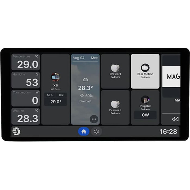 Shelly 6.95" Shelly Wall Display X2i WiFi|BLU control panel (black)