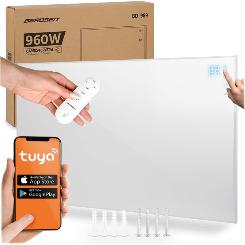 Berdsen Infrasarkanais sildītājs 960 W BD-989 WiFi tālvadības pults lietotne
