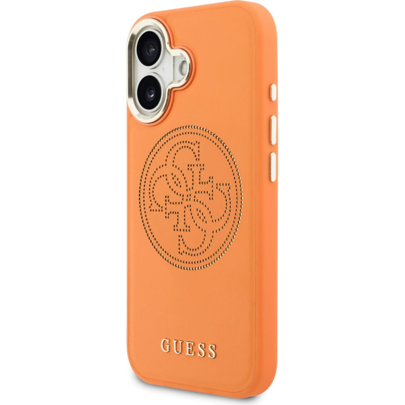 Guess PU Perforated 4G Case for iPhone 17 Orange