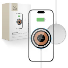 Tech-Protect MagSafe bezvadu lādētājs ar USB-C kabeli - sudrabs