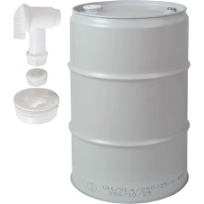 Beczkopol Tērauda metāla muca TH 60L, 2 un 3/4 aizbāžņi, ar krānu, sertificēta - PELĒKA