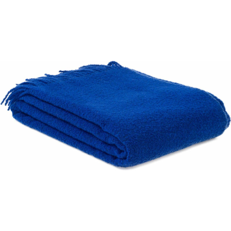 Merino vilnas sega ar sprādzi 140x200 tumši zila ar bārkstīm