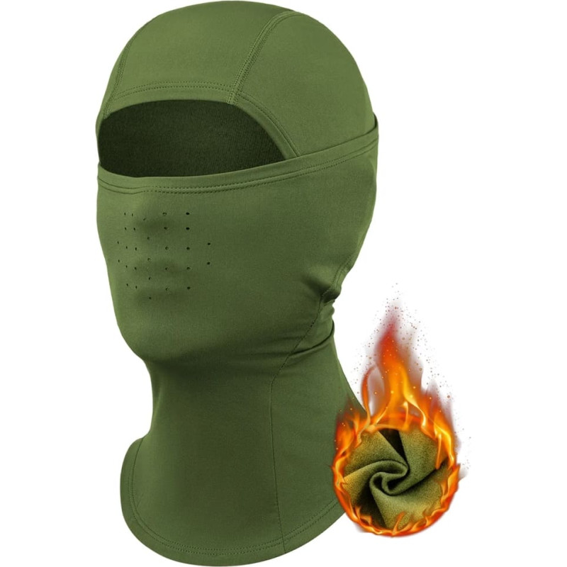 Qunature 13230023014 ski balaclava bike motorcycle balaklava size M - green