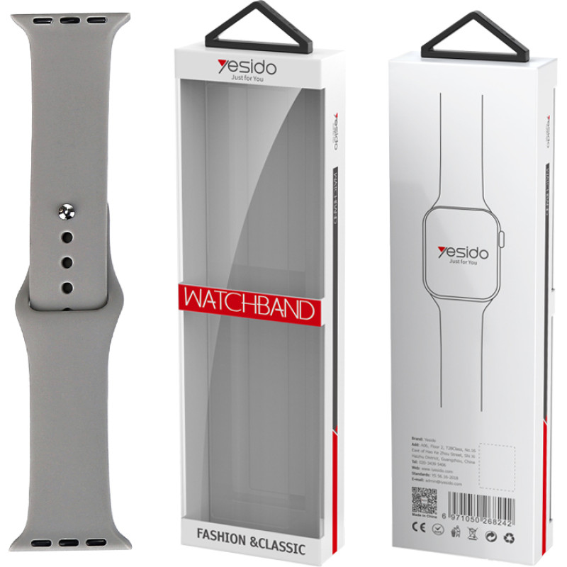 Yesido WB44 SILICONE STRAP FOR iWATCH L 42|44|45 (97+140) #34 BRICK BLUE