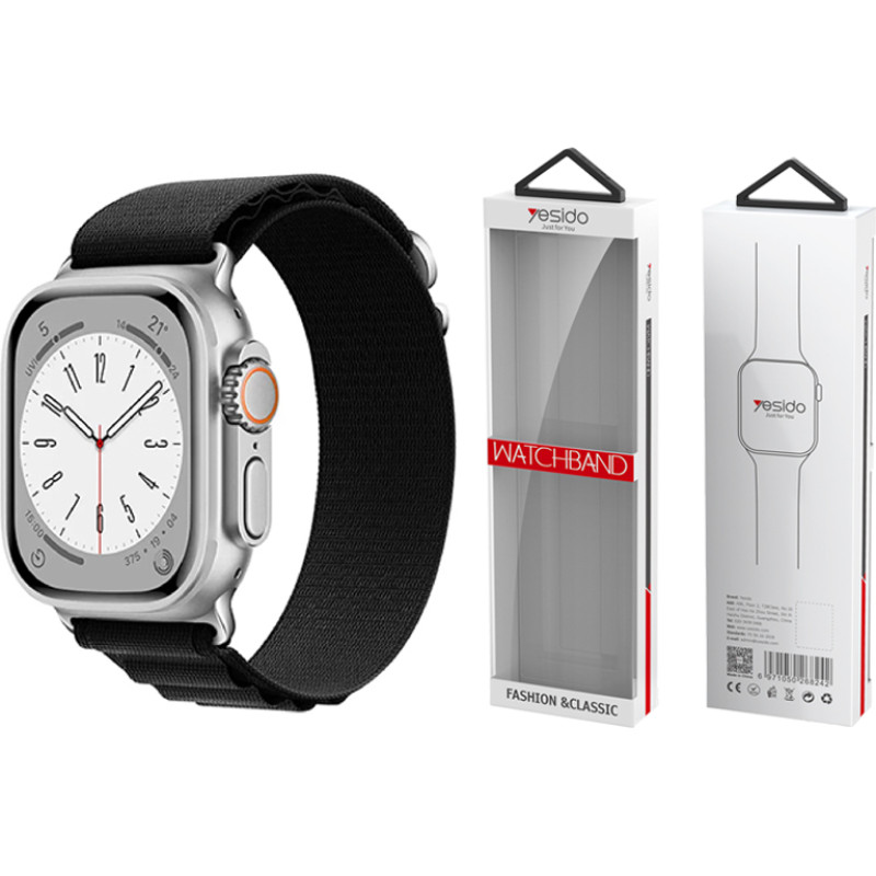 Yesido WB24 APPLE WATCH SPORT STRAP LOOP 42|44|45 BLACK